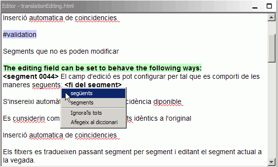 Verificació ortogràfica del text